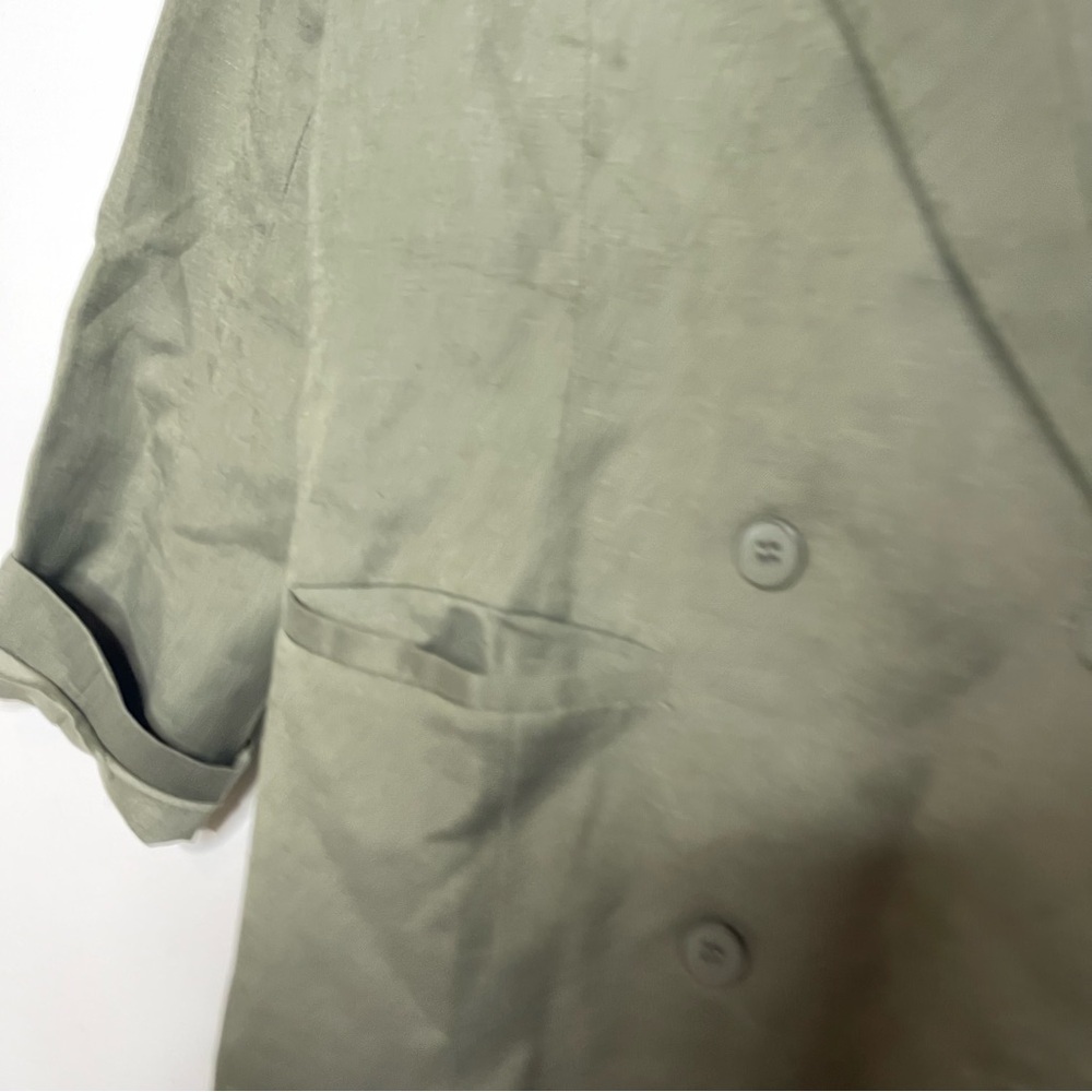 Lioness La Quinta Khaki Olive Green Linen Blend oversized Blazer sz XS - Picture 6 of 10